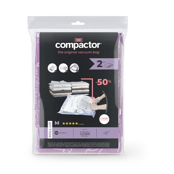 Vakuuma maisi apģērbam (2 gab.) Roll Up M – Compactor-image-2