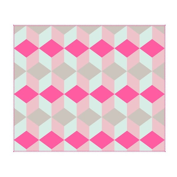 Vilnas sega Block Pink, 180x150 cm