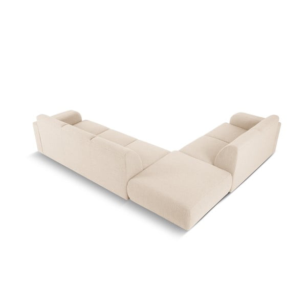 Bēšs stūra dīvāns no buklē auduma (ar kreiso stūri) Molino – Micadoni Home-image-3