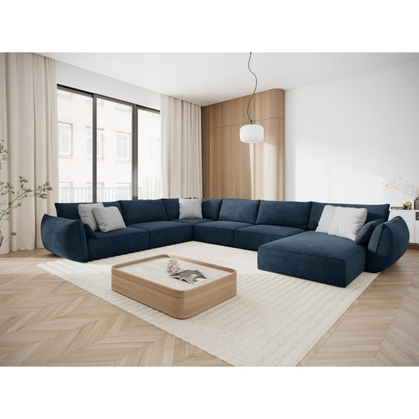 Tumši zils stūra dīvāns (kreisais stūris) Vanda – Mazzini Sofas-image-1
