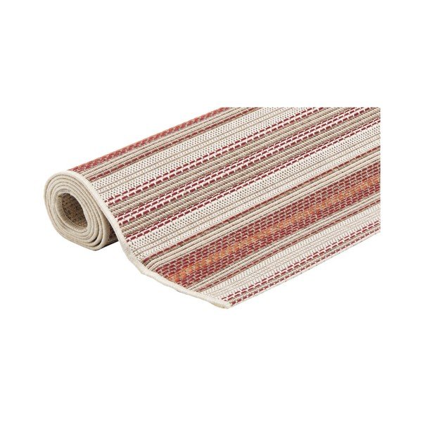 Bēšs un sarkans āra paklājs Floorita Riga, 135 x 190 cm-image-2