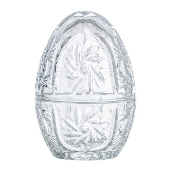 Stikla dekoratīvā kārba olas formā Bloomingville