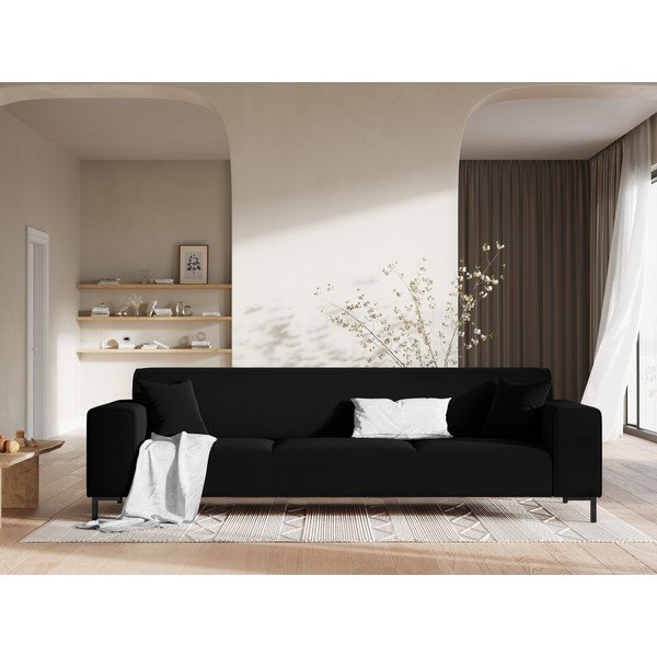 Melns samta dīvāns Cosmopolitan Design Siena-image-1