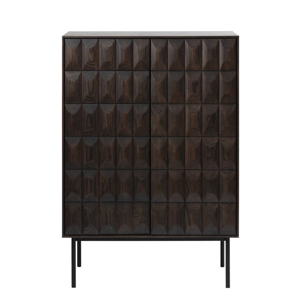 Tumši brūns skapītis 90x130 cm Latina – Unique Furniture