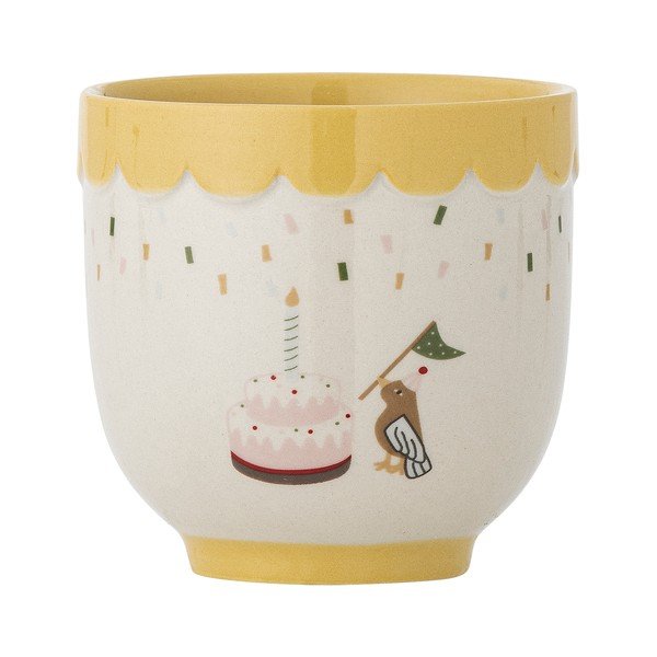 Dzeltena/krēmkrāsas akmensmasas bērnu krūze 150 ml Celebrate – Bloomingville Mini-image-3