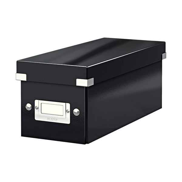 Melna kartona uzglabāšanas kaste ar vāku 14x35x14 cm Click&Store – Leitz