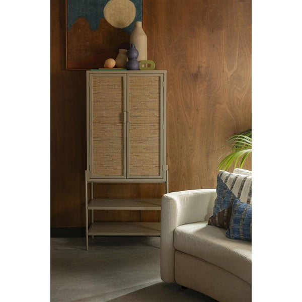 Melns egles masīvkoka skapītis 70x160x36 cm Yasu – Dutchbone-image-1