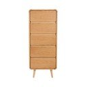 Dabīga toņa oša masīvkoka kumode 45x112x40 cm Rise – Zuiver