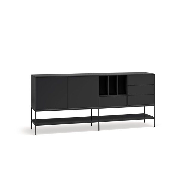 Melna kumode 220x98x45 cm Platt – Teulat