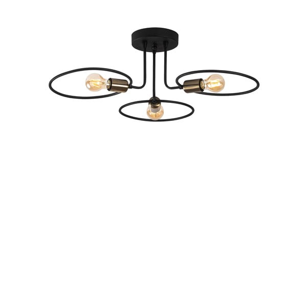 Melna griestu lampa Circle – Opviq lights-image-2