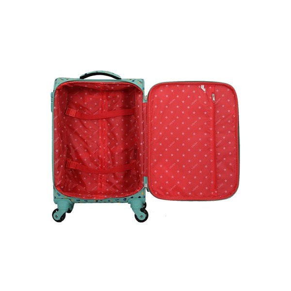 Tirkīza zila bagāžas soma uz 4 riteņiem Lollipops Rubby-image-4