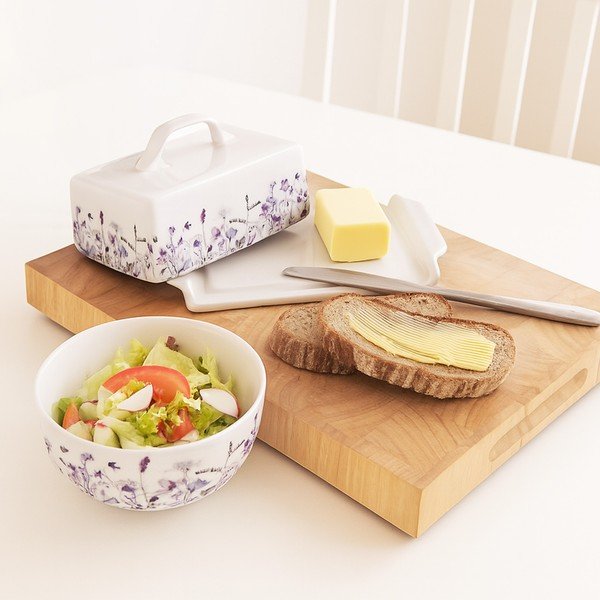 Balta/violeta porcelāna zupas bļodiņa 500 ml Louka – Orion-image-1