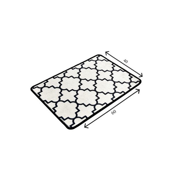 Melns/bēšs vannas istabas paklājiņš 40x60 cm Kupa – Foutastic-image-3