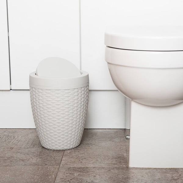 Gaiši bēša vannas istabas atkritumu tvertne Addis Premium, 5 l-image-2