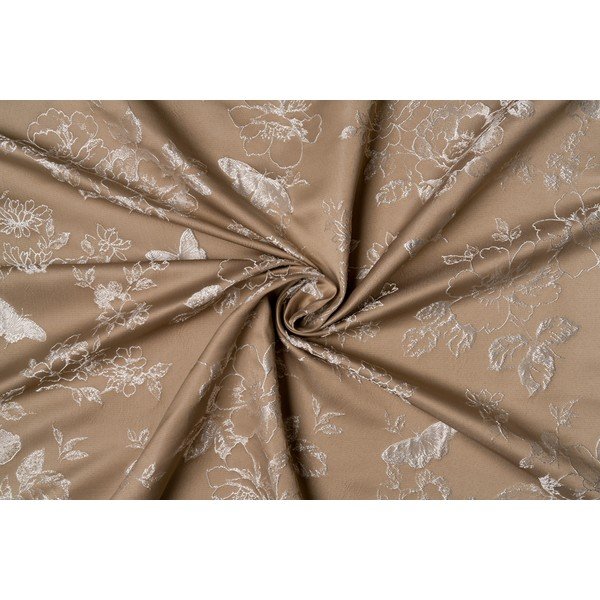 Bēšs aizkars 135x260 cm Lillies – Mendola Fabrics-image-3