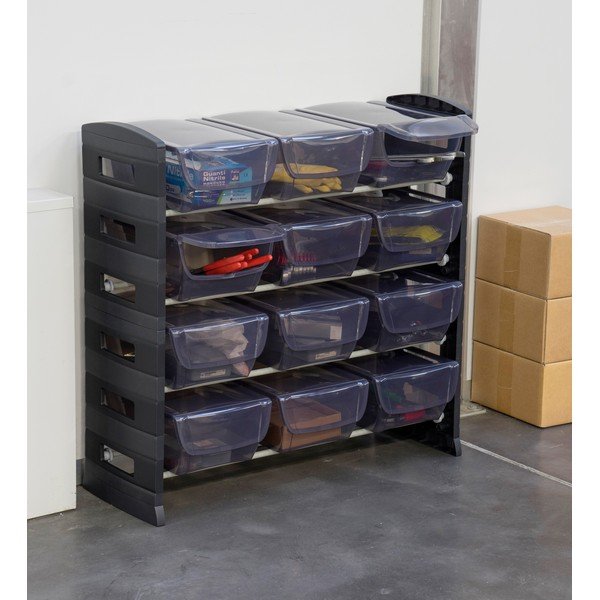 Melns plastmasas darbnīcas plaukts 79x80 cm Utility One – Toomax-image-1