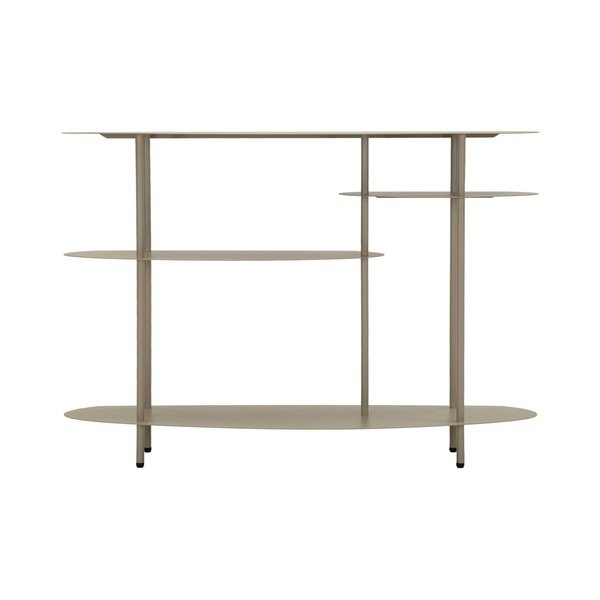 Pelēkbēšs metāla konsoles galds 34x118 cm Saturn – Mauro Ferretti-image-4