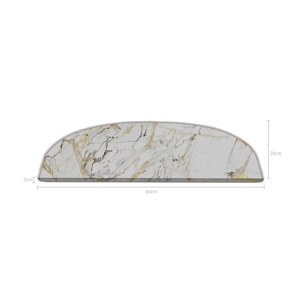 Balti kāpņu paklāji (16 gab.) 20x65 cm Marble Art – Vitaus-image-2