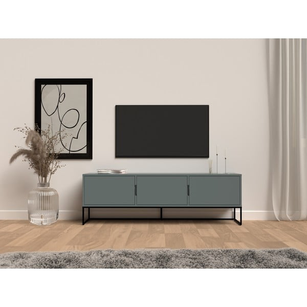 Pelēki zaļš TV galdiņš 177x57 cm Lipp – Tenzo-image-1
