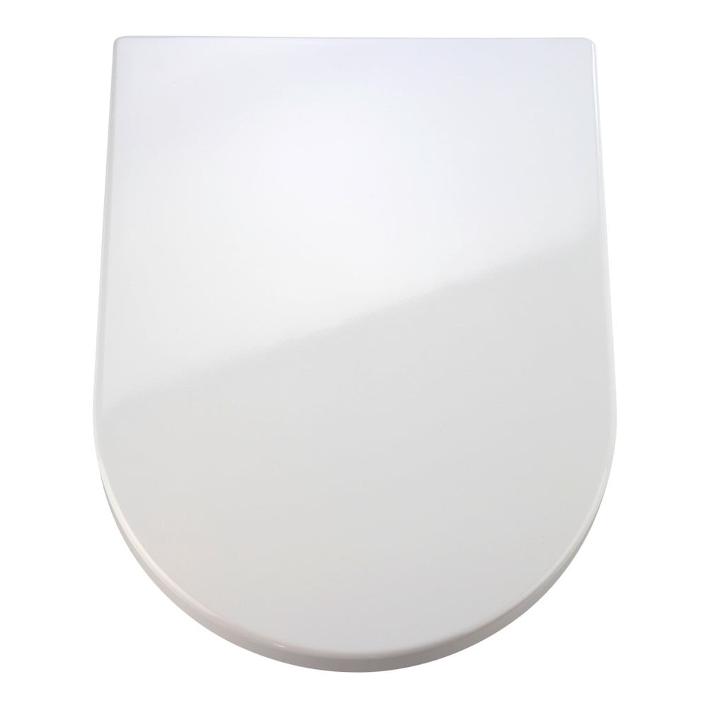 Balts tualetes poda sēdeklis ar vieglu aizvēršanu Wenko Premium Palma, 46,5 x 35,7 cm
