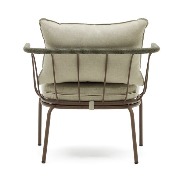 Gaiši zaļš metāla dārza krēsls Salguer – Kave Home-image-4