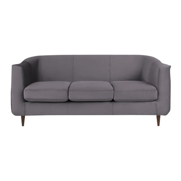 Grafīta pelēks samta dīvāns Kooko Home Glam, 175 cm