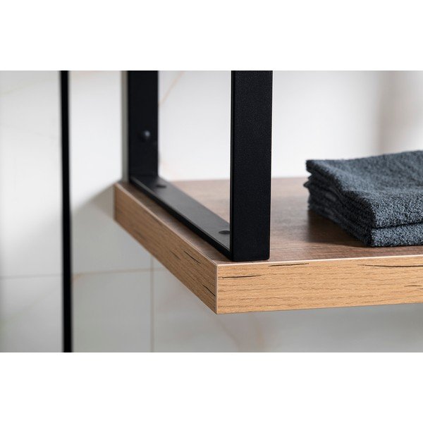 Melns tērauda virsmas balsts 49x4 cm – Sapho-image-2