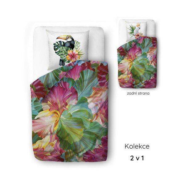 Vienguļamā gultas veļa no kokvilnas satīna 140x200 cm Vibrant Colours – Butter Kings-image-2