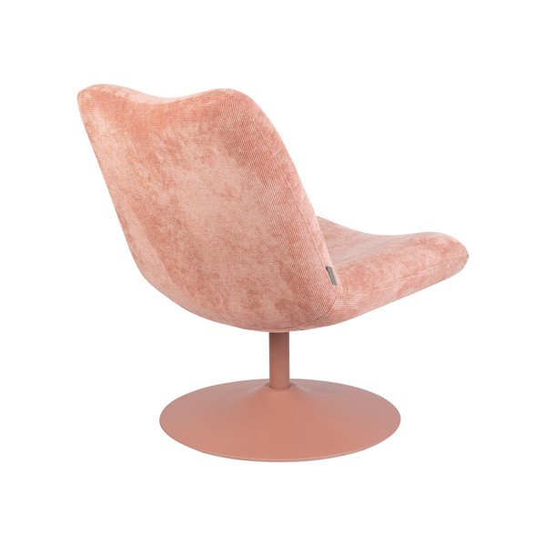Rozā samta atpūtas krēsls Bubba – Zuiver-image-4