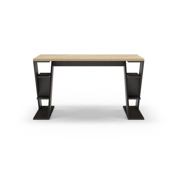 Darba galds ar ozolkoka imitācijas galda virsmu 60x137 cm Butterfly – Marckeric