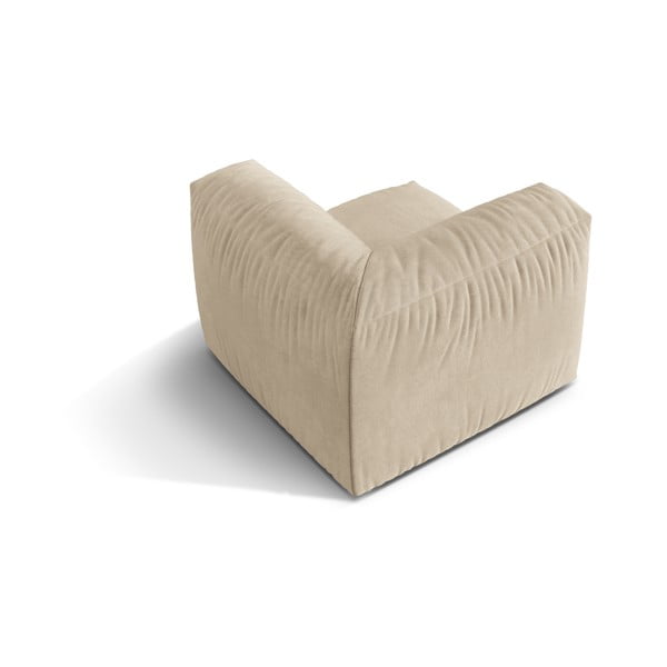 Bēša samta modulārā dīvāna daļa (ar maināmu stūri) Martina – Micadoni -image-2