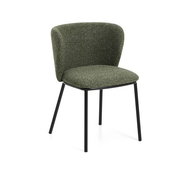 Zaļš polsterēts ēdamistabas krēsls Ciselia – Kave Home