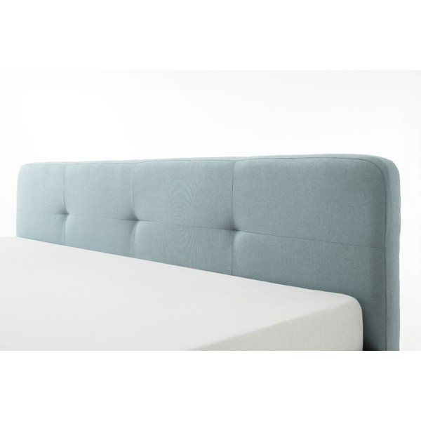Zila/pelēka polsterēta divvietīga gulta bez režģa 140x200 cm Amelie – Meise Möbel-image-1