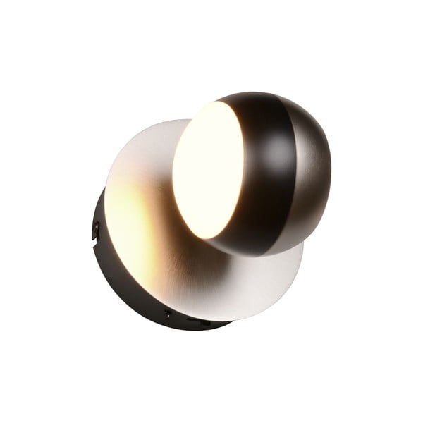 Melna/sudraba krāsas LED sienas lampa Orbit – Trio Select-image-3