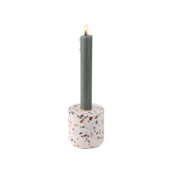 Ar rokām darināts svečturis PT LIVING Terrazzo Trois, augstums 7,5 cm-image-1