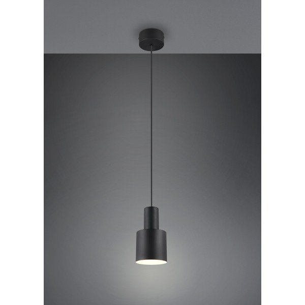 Melna piekaramā lampa ar metāla abažūru ø 12 cm Agudo – Trio-image-1