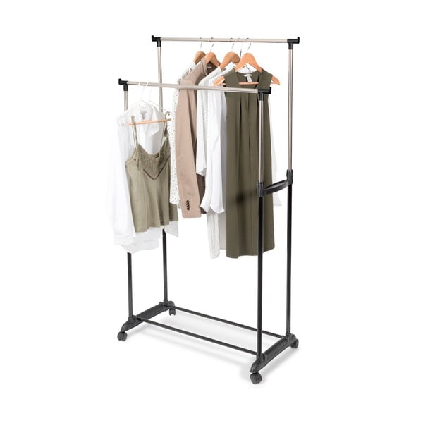 Pārvietojams dubultais drēbju statīvs ar regulējamu augstumu Compactor Cleano-image-1