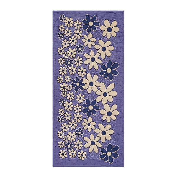 Violets augstas izturības virtuves paklājs Webtappeti Margherite Lilla, 55 x 240 cm
