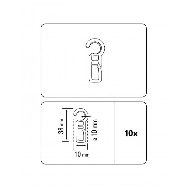 Aizkaru āķīši (10 gab.) – Gardinia-image-1