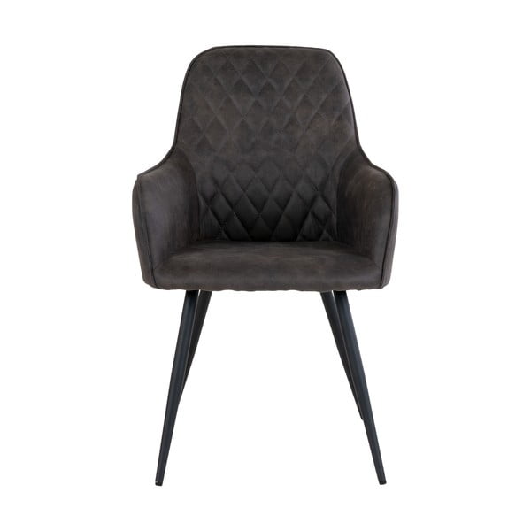Tumši pelēki polsterēti ēdamistabas krēsli (2 gab.) Harbo – House Nordic-image-1