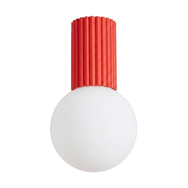Sarkana griestu lampa no opāla stikla ø 12 cm Orbital – Sollux