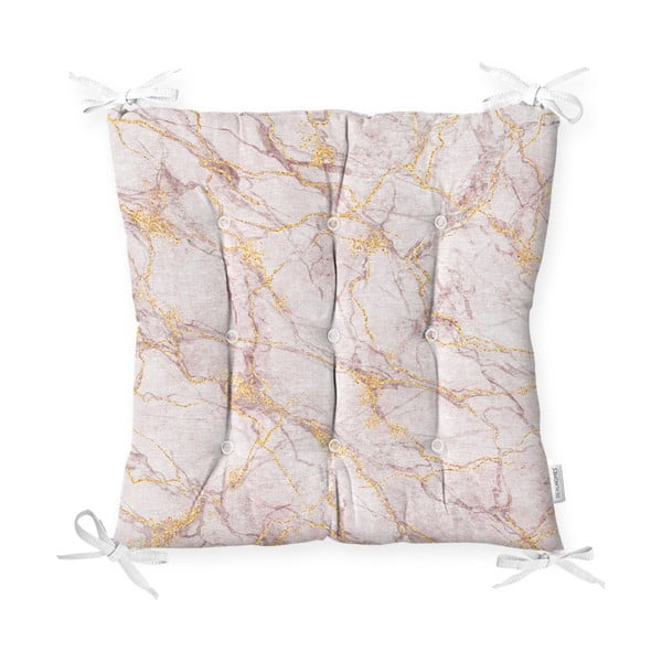 Sēdekļa spilvens ar kokvilnas maisījumu Minimalist Cushion Covers Pinky Marble, 40 x 40 cm