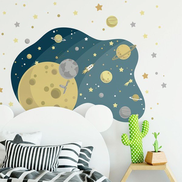 Bērnu sienas uzlīme Ambiance The Starry Galaxy, 90 x 60 cm-image-2