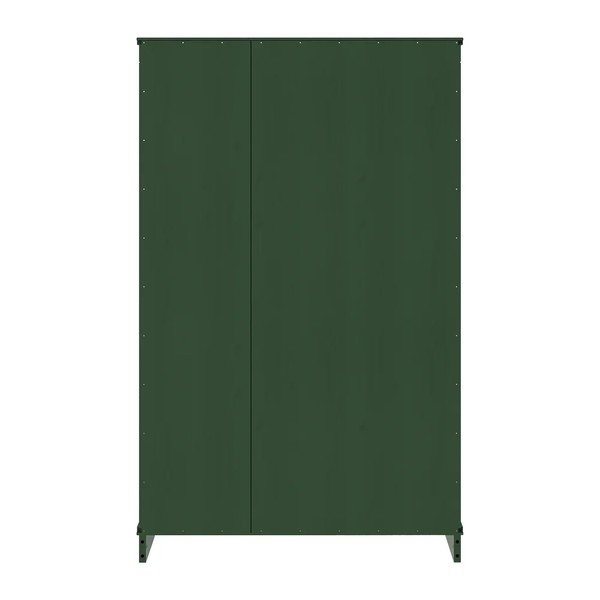 Zaļš priedes masīvkoka grāmatplaukts 74x118x35 cm Anita – Støraa-image-3