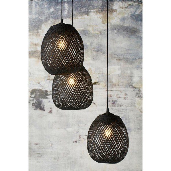 Melna piekaramā lampa 40x40 cm Elme – Côté Table-image-2