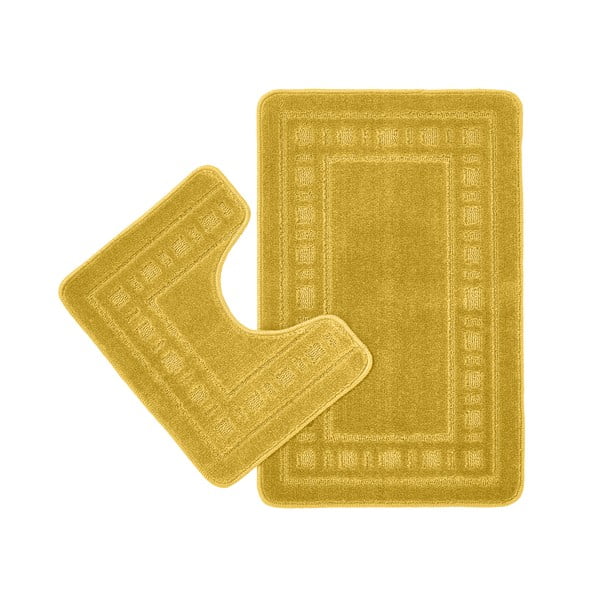 Dzelteni vannas istabas paklājiņi (2 gab.) tualetei 50x80 cm Armoni – Catherine Lansfield