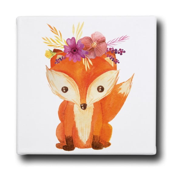 Attēls Mr Little Fox lapsa lapsa ar ziediem
