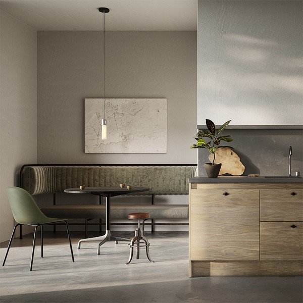 Pelēka piekaramā lampa ar regulējamu spilgtumu ø 6 cm Basalt – tala-image-3