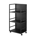 Melns metāla plaukts uz riteņiem 42x84,5x32 cm Tower – YAMAZAKI