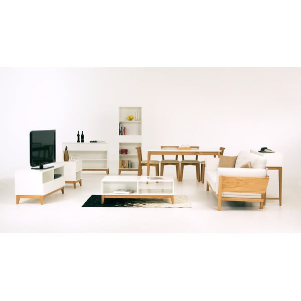 Balts TV galdiņš Woodman Blanco-image-1